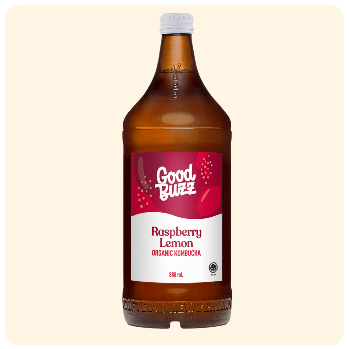 Raspberry Lemon Kombucha 888ml 8-pack