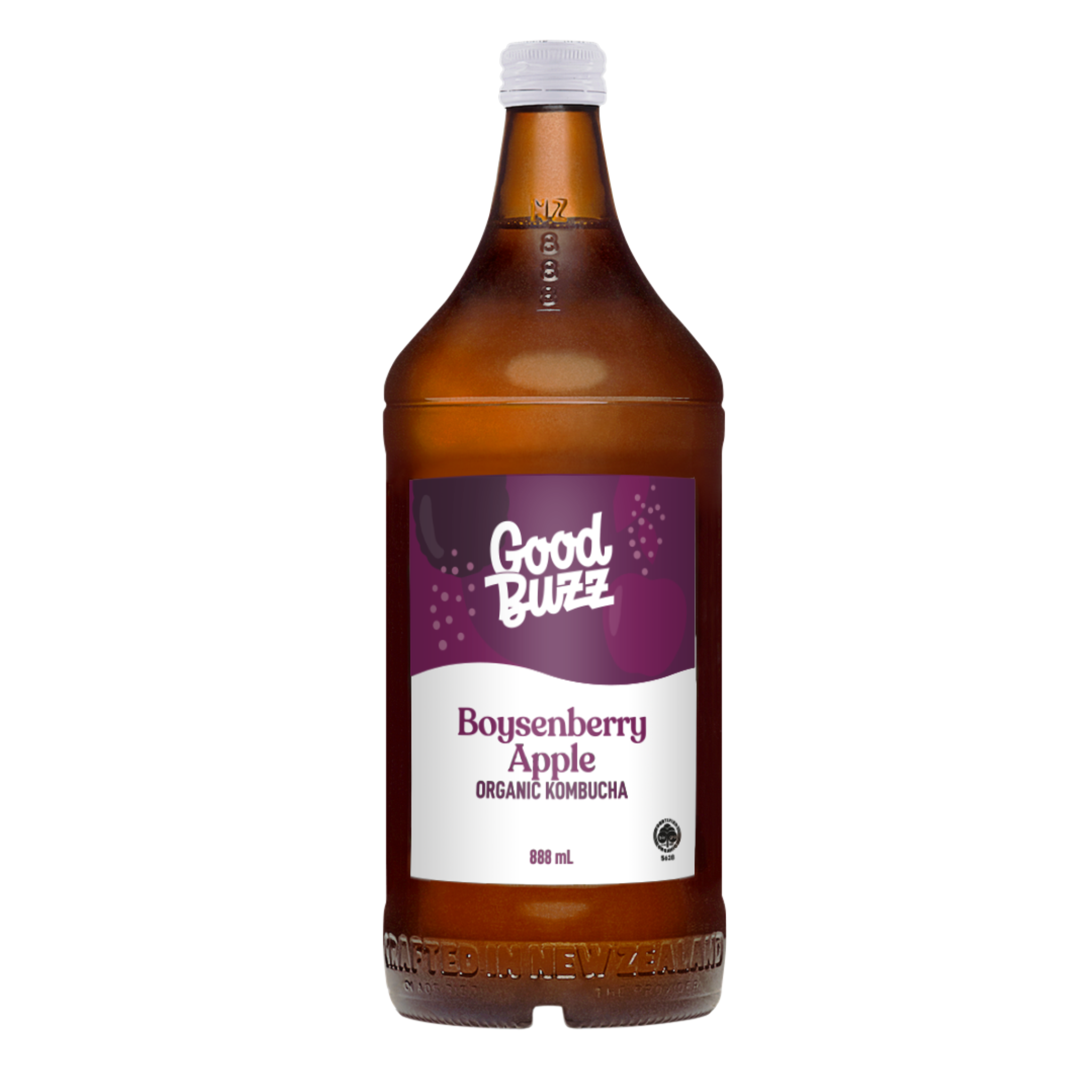 Boysenberry Apple Kombucha 888ml 8-pack