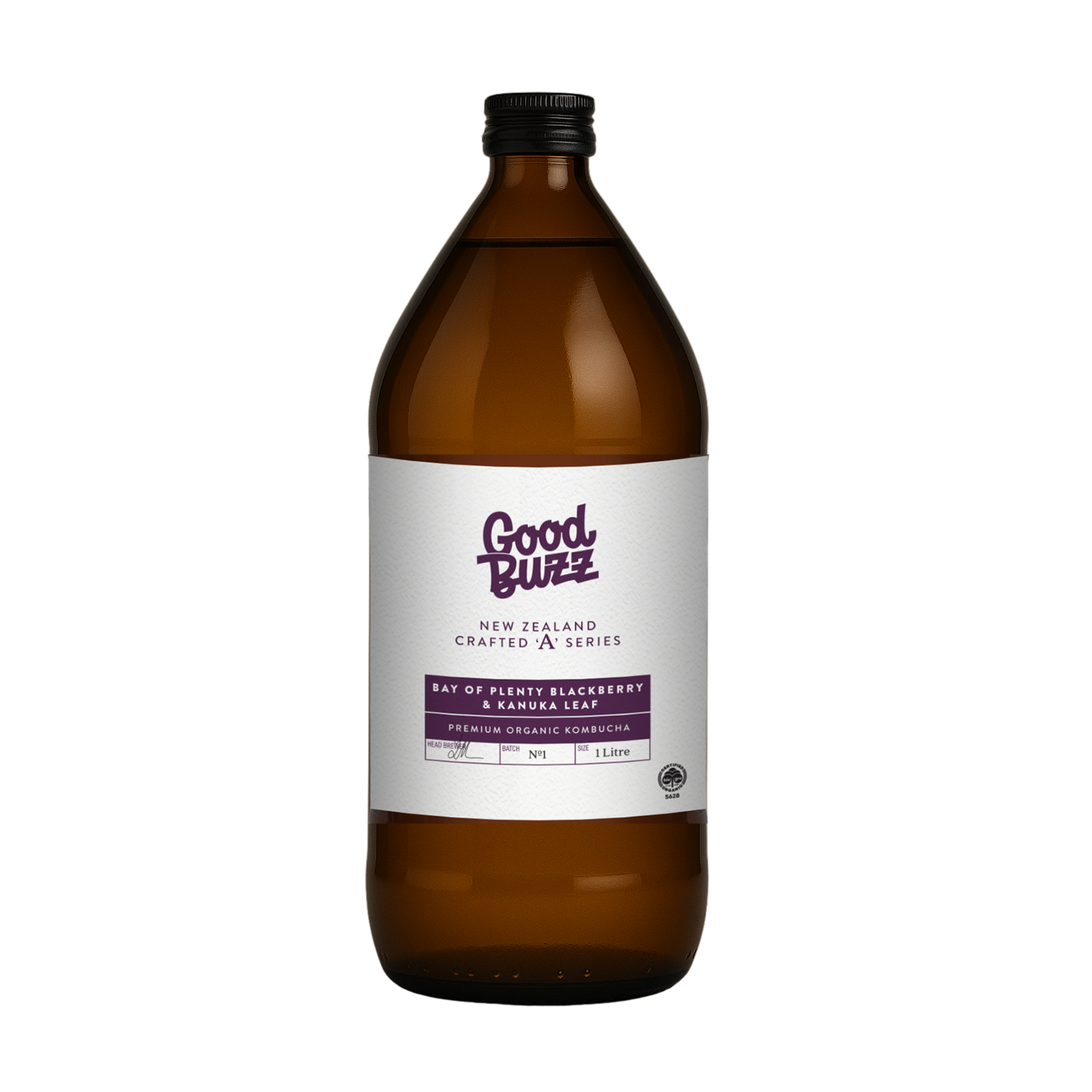 BOP Blackberry & Kanuka Leaf Kombucha 1L 6-pack
