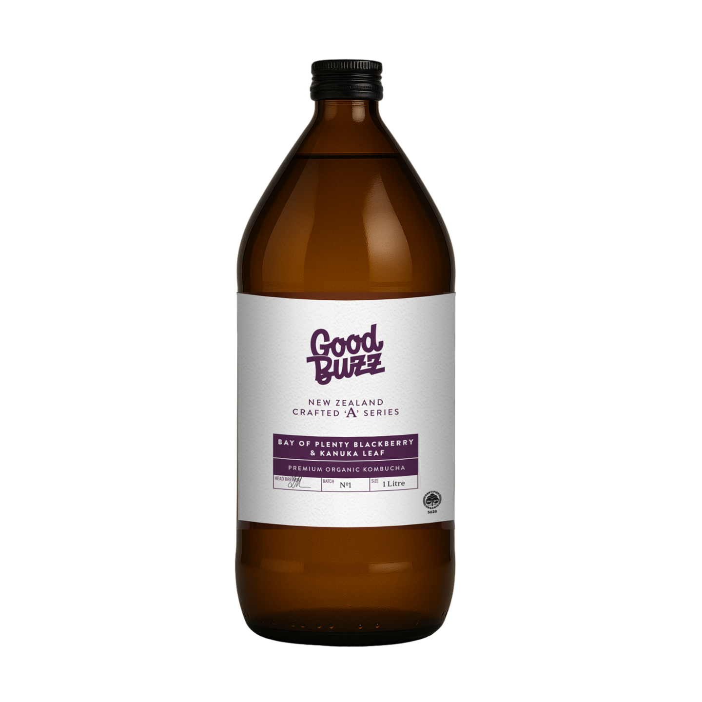 BOP Blackberry & Kanuka Leaf Kombucha 1L 6-pack