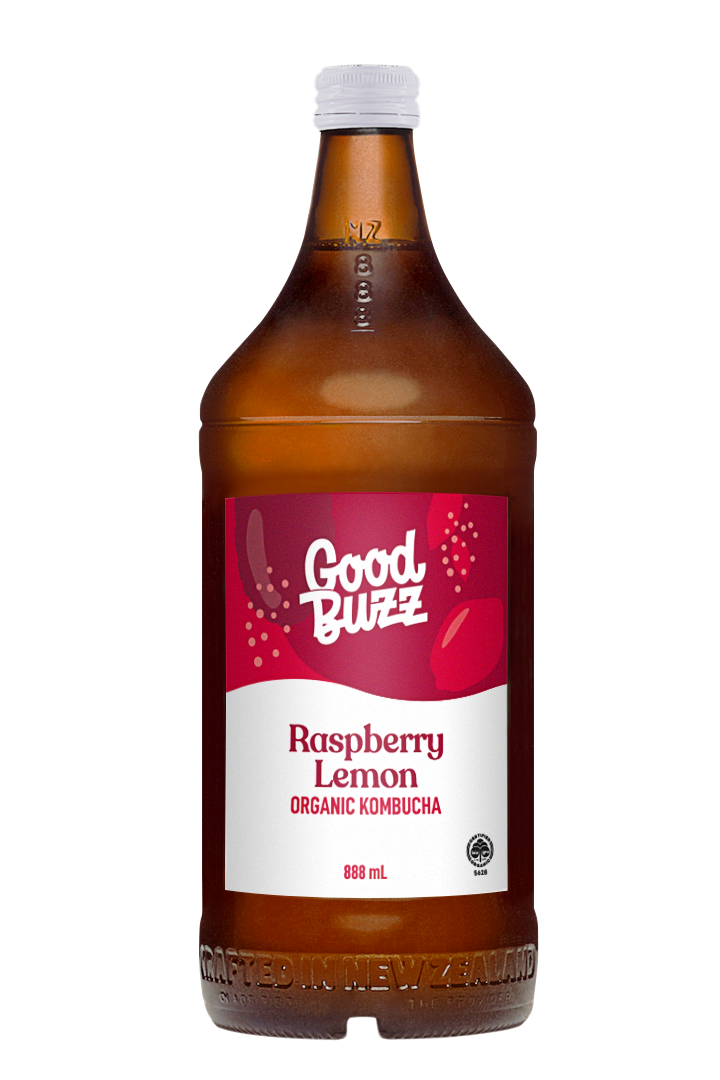 Raspberry Lemon Kombucha 888ml 8-pack