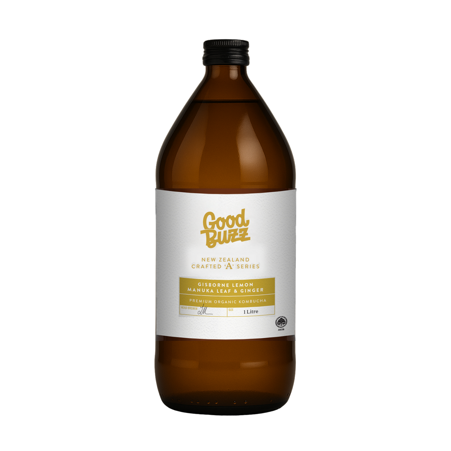 Gisborne Lemon Manuka Leaf & Ginger Kombucha 1L - 6 pack