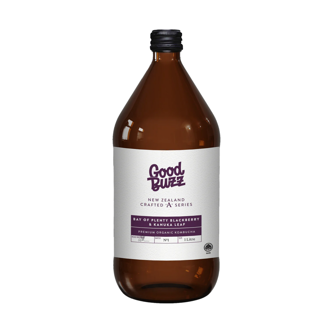 BOP Blackberry & Kanuka Leaf Kombucha 1L 6-pack