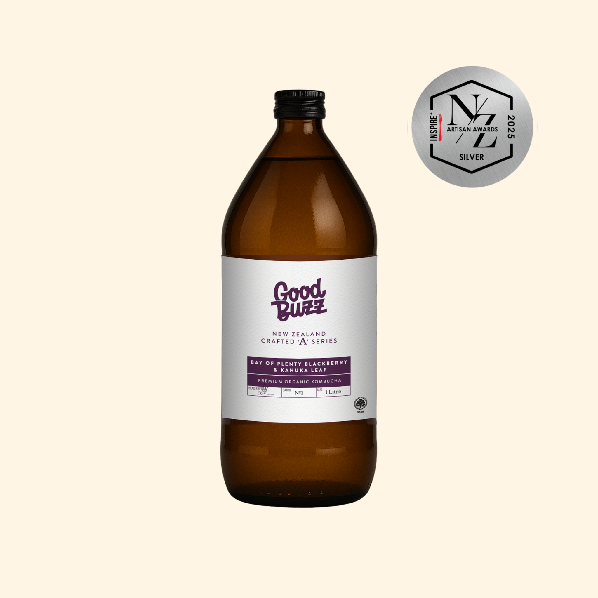 BOP Blackberry & Kanuka Leaf Kombucha 1L 6-pack