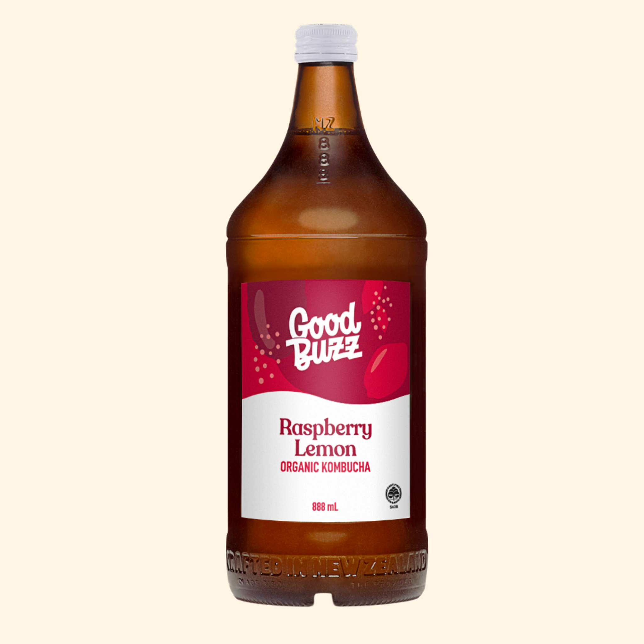 Raspberry Lemon Kombucha 888ml 8-pack