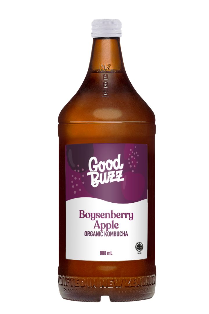 Boysenberry Apple Kombucha 888ml 8-pack