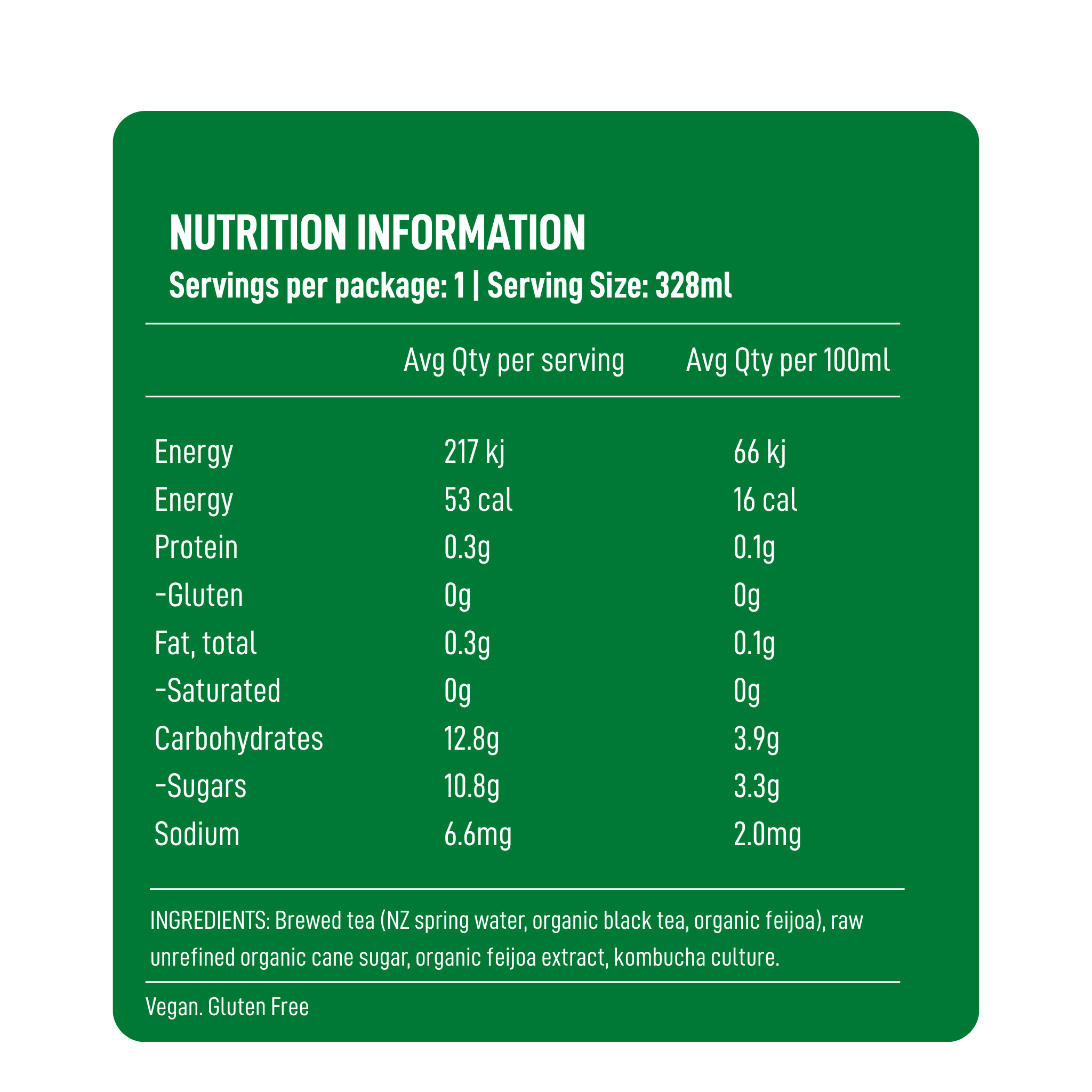 Feijoa Kombucha 328ml 12-pack