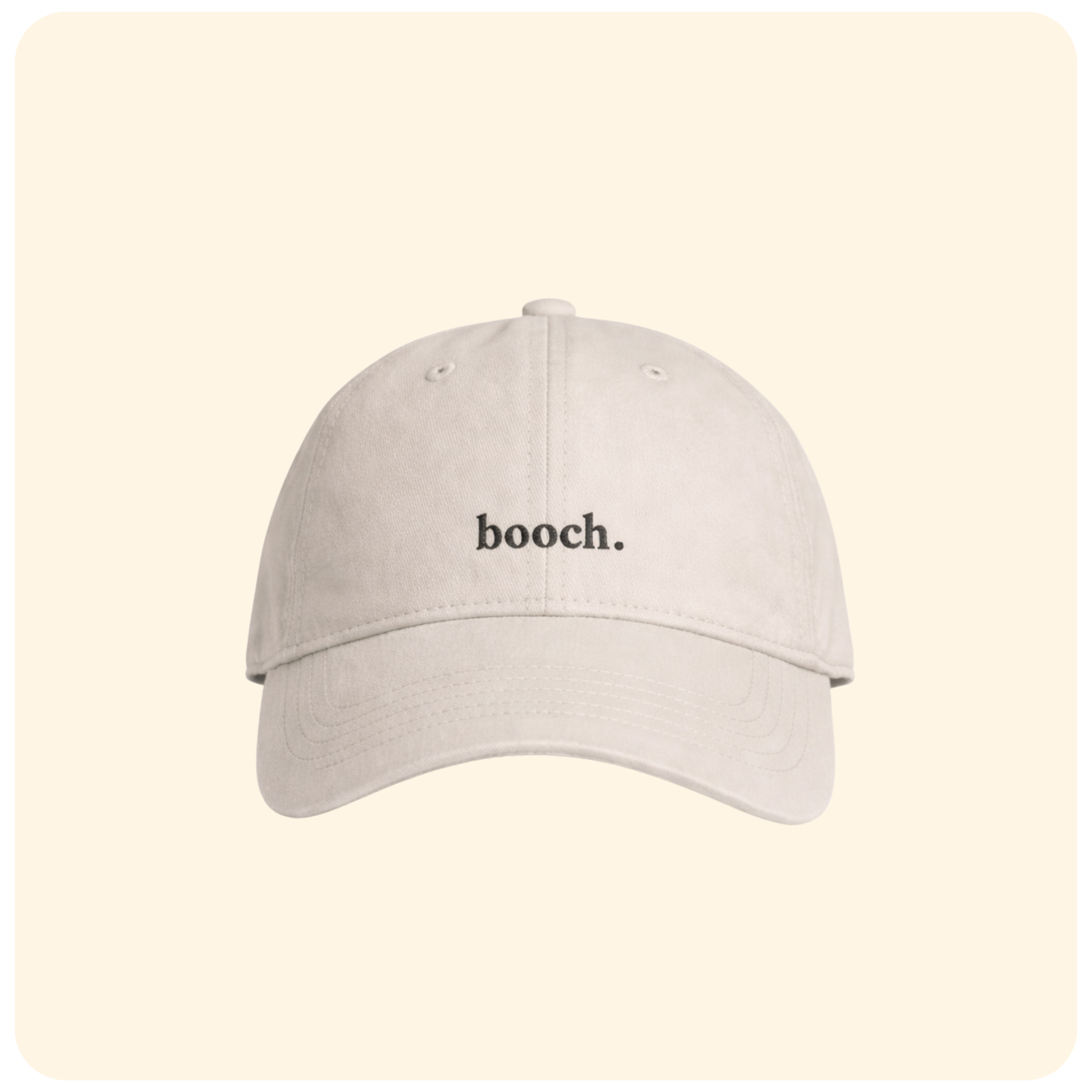 White Good Buzz booch branded cap.