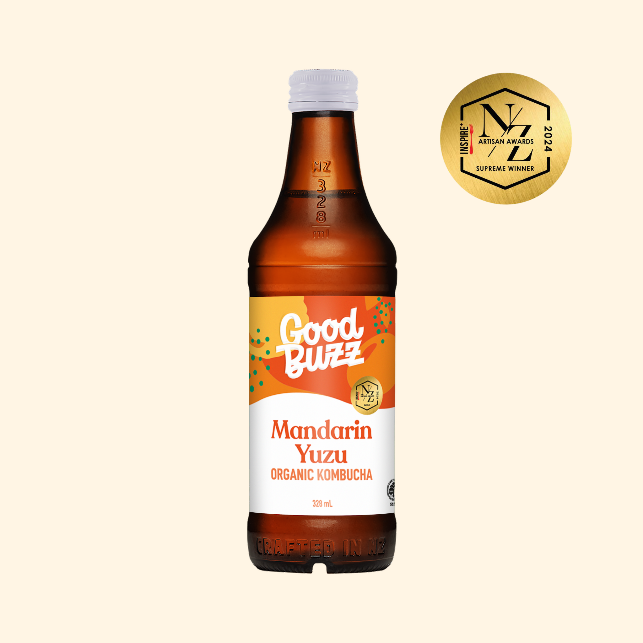 Mandarin Yuzu Kombucha 328ml 12-pack